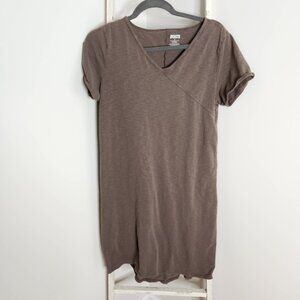 Duluth Trading Co Medium To N Flow jersey stretch knit olive green dress